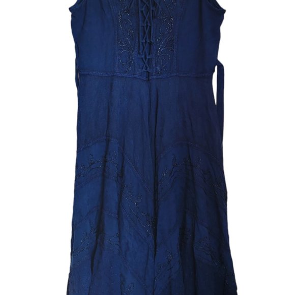 Sakkas Embroidered Dress, Size L/XL, Navy Blue - Picture 6 of 14